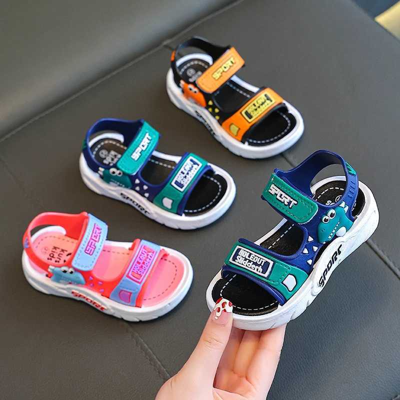 Sneakers Trendy Cute Cartoon Open Toe Sandals For Boys Breathable Lightweight Wear-resistant Sandals For All Seasons H241221