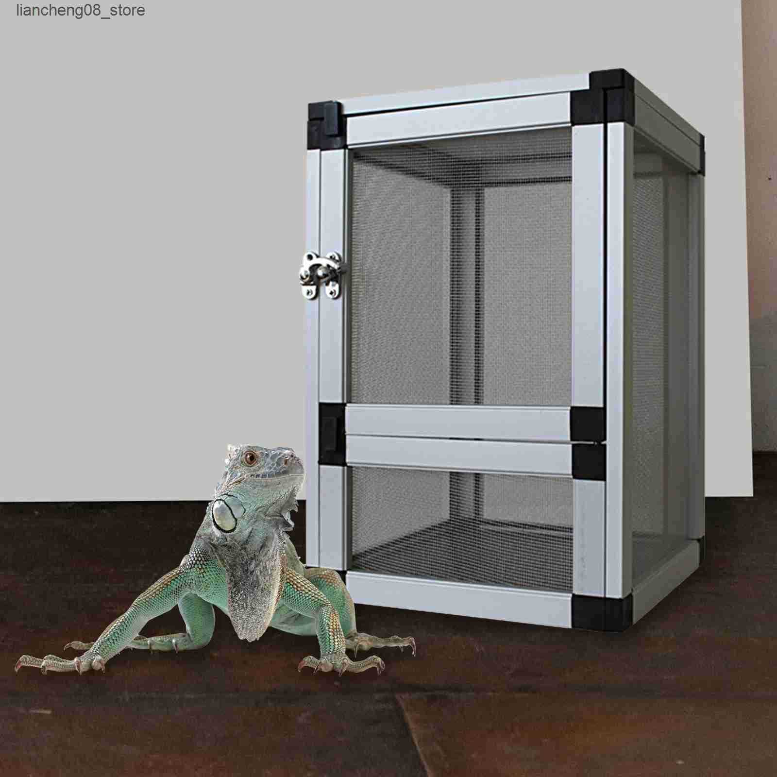 Other Pet Reptile cages reptile tanks breeding boxes reptile habitats transportation of frog pets air screen cages for giant bearded dragons and turtl