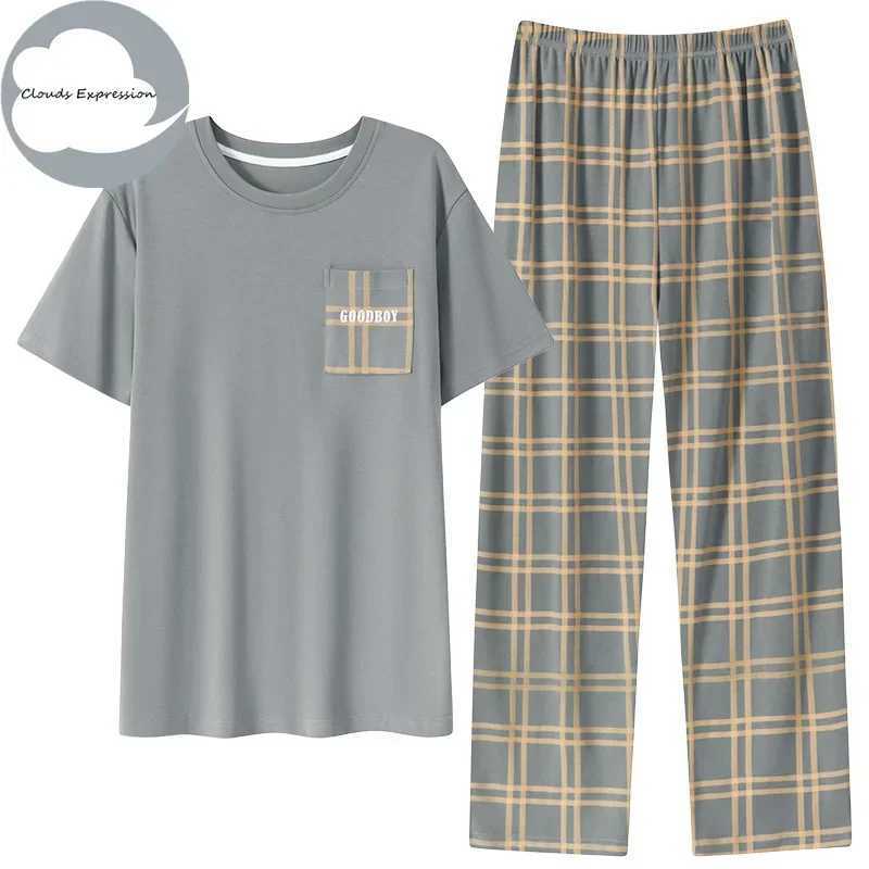 Summer Knitted Cool Mens Pajama Set Casual Pjs Lounge Mens Pajama W241221