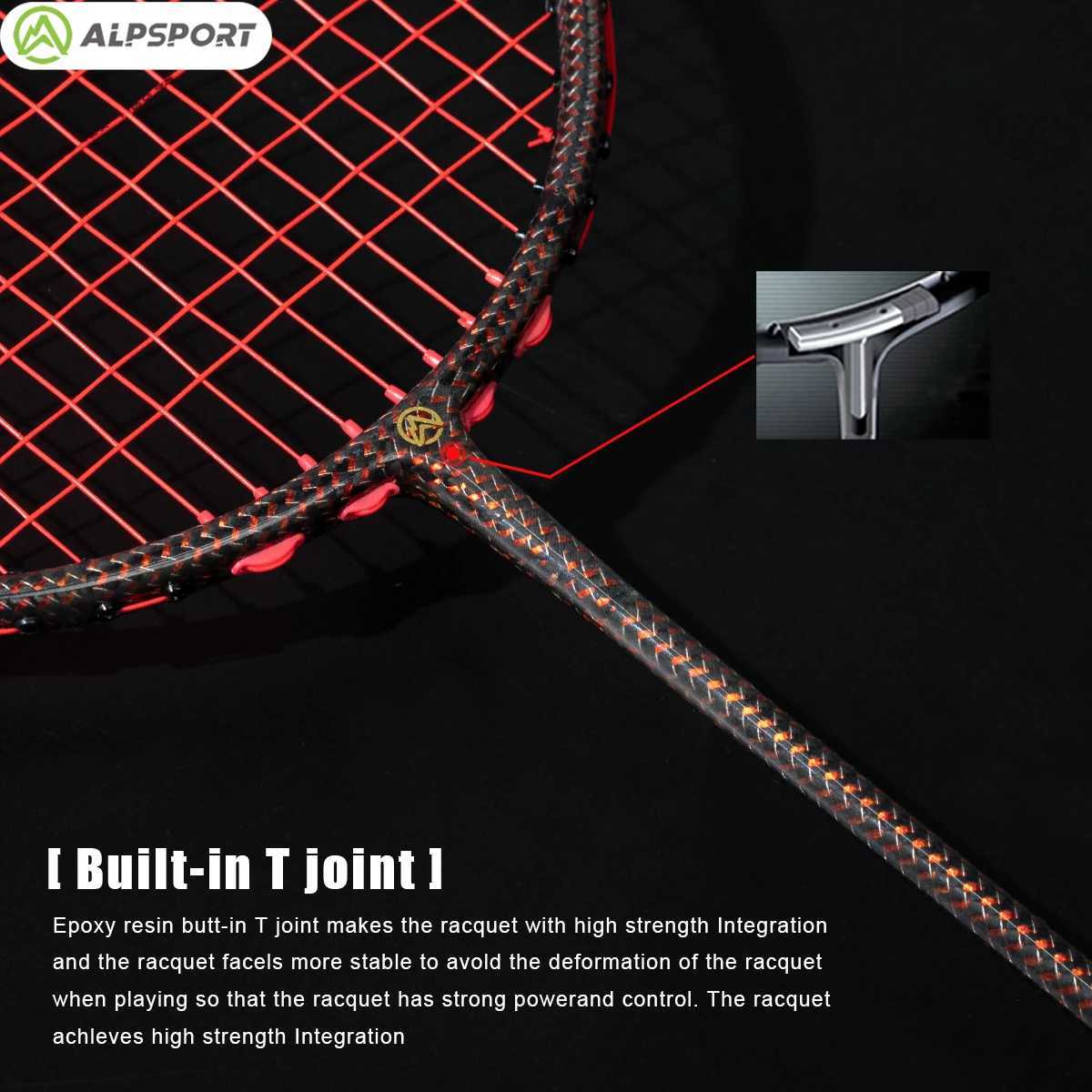 The ALP K 3U offensive badminton stand is made of T800 high hardness carbon yarn fiber and tungsten alloy which is super aggressive and durableW241221