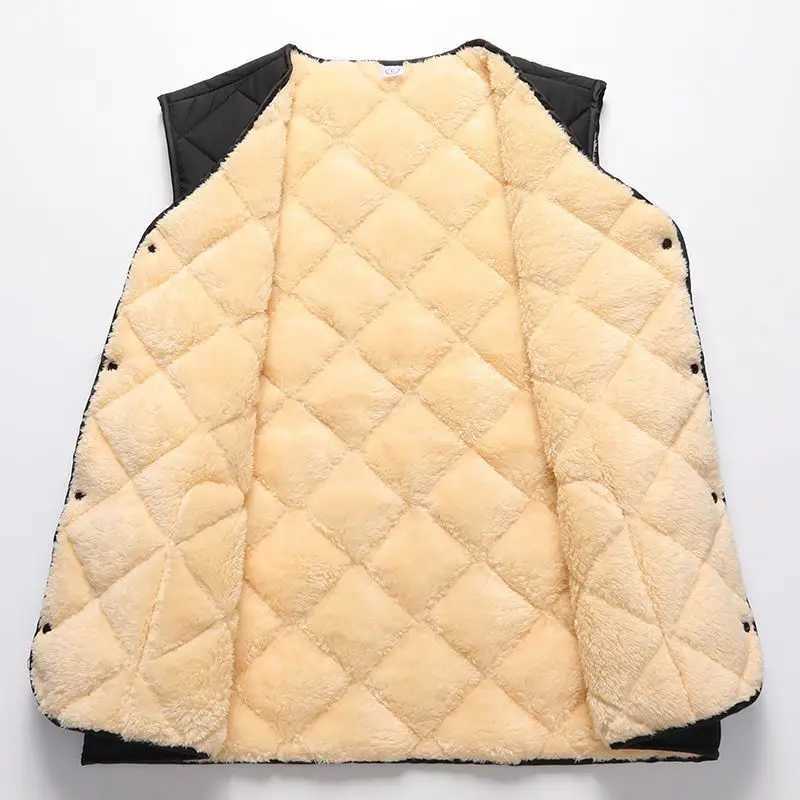 Vests Jacket Men Autumn Winter Fleece Sleeveless Jackets Men Clothing Waist Coat Fashion Solid Waistcoat Clothing Plus Size 6XLXJ241221