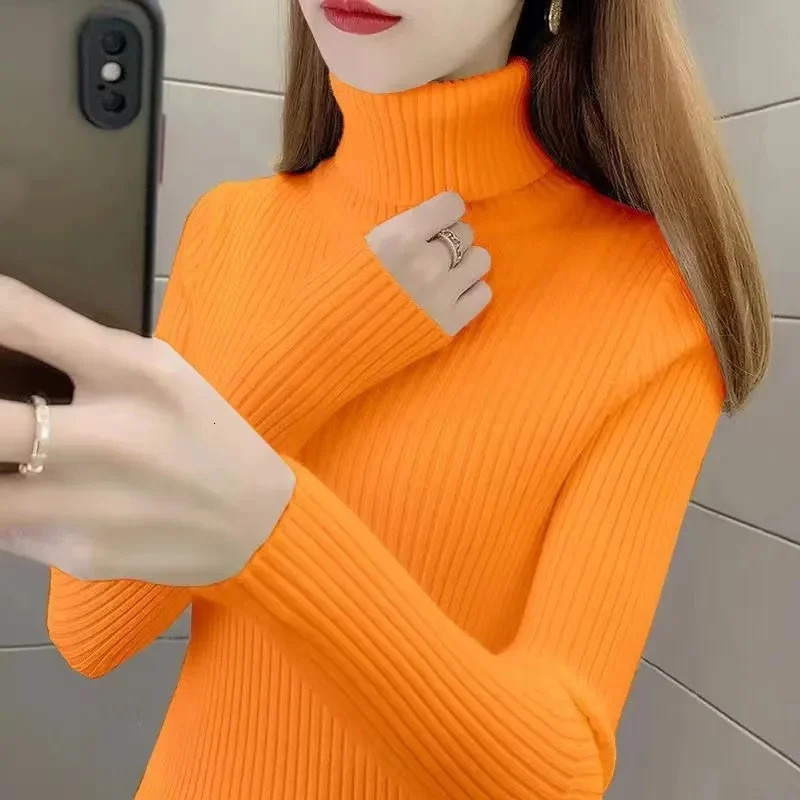Women Turtleneck Winter Sweater Women Long Sleeve Knitted Women Sweaters And Pullovers Female Jumper Tricot Tops 241217