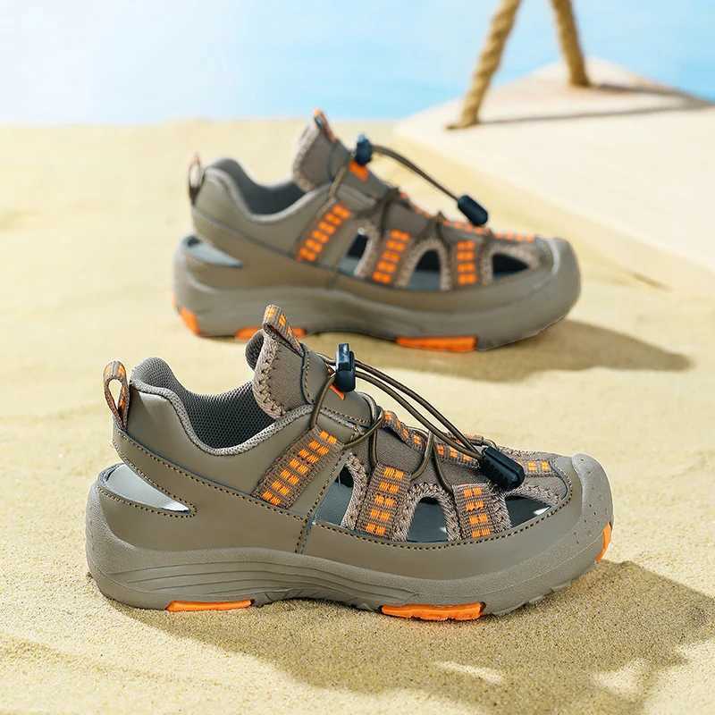 Sneakers Childrens Sandals Summer New Fashion Childrens Beach Shoes Breathable Non slip Outdoor Boys Casual Sandals H241221