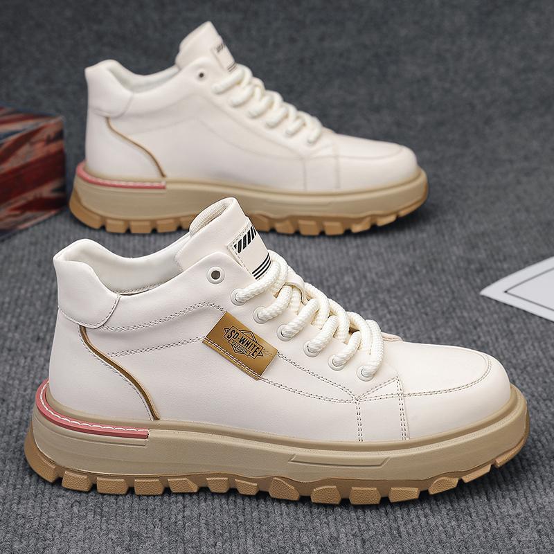 Men Boots Fashion Shorts Boots Thick Sole Versatile Triple Black Beige Brown Free shipping