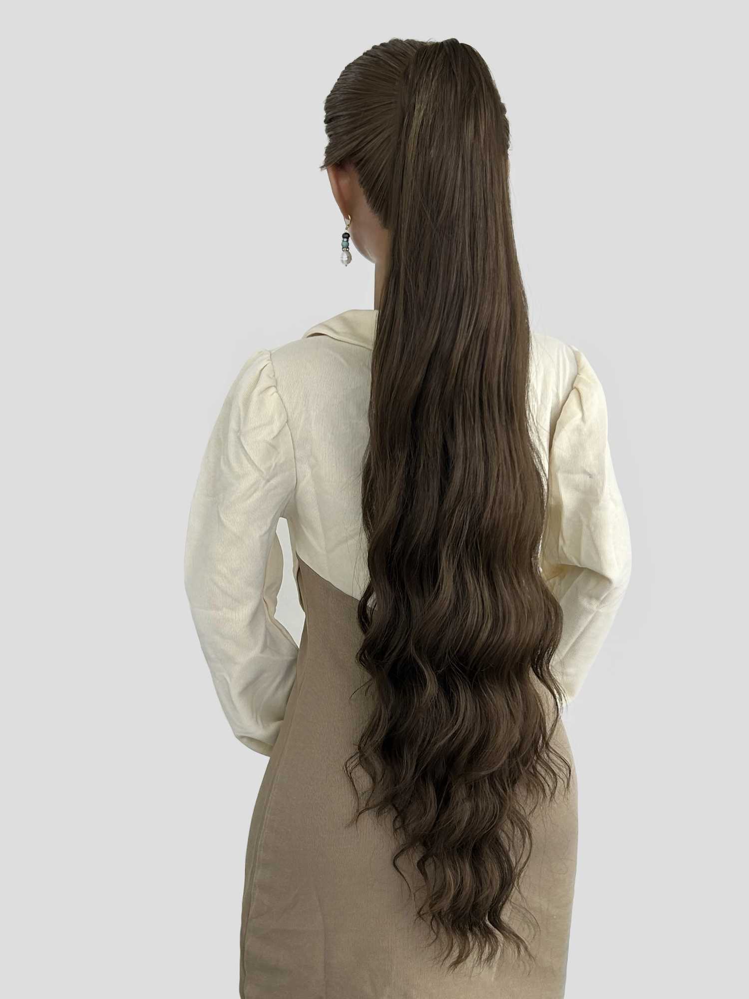 32Inch Synthetic Blonde Curly Wavy Ponytail Extension Hair Claw Clip in Long Straight Hair for White Women Daily Party UseXJ241221