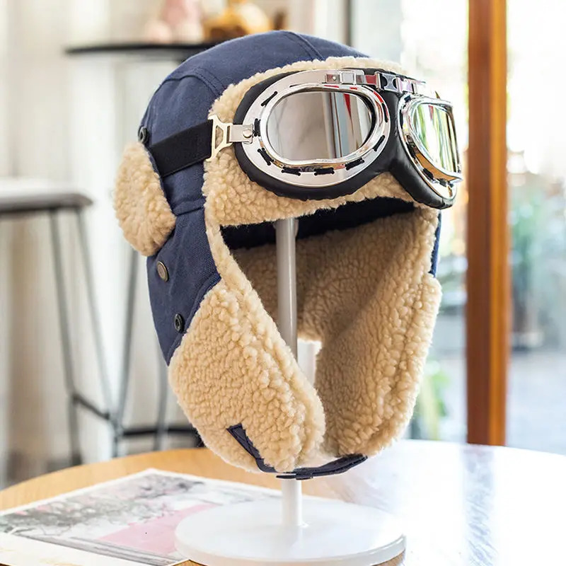 pilot hat Lei Feng hat mens winter air-cooled protective earmuffs warm bicycle skiing hat 241220