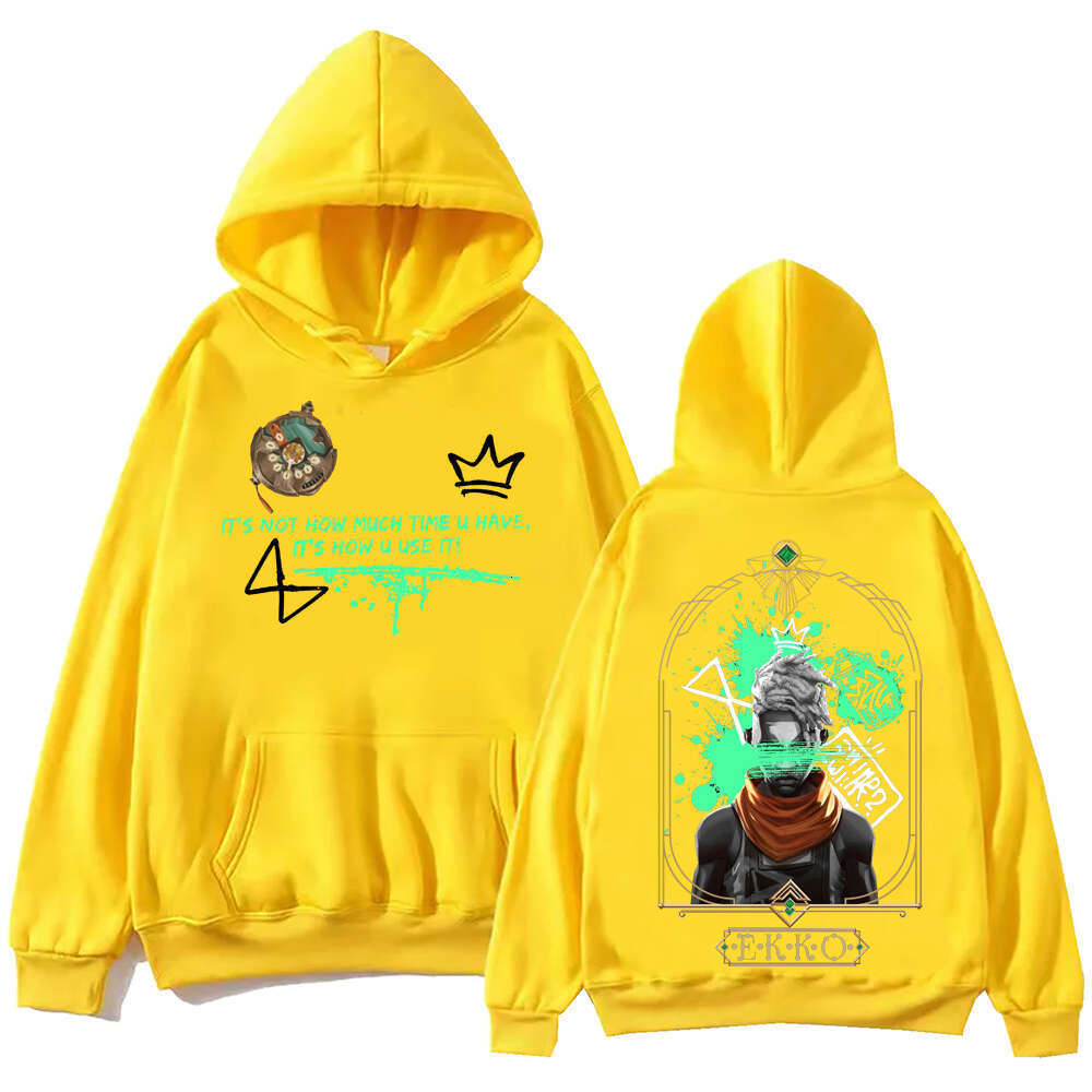 Hot Anime Ekko-Arcane Hoodie Haruku Hip Hop Pullover Tops Popular Music Sweatshirt Fans Gift