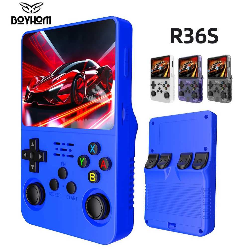 BOYH Open Source R36S Retro Handheld Game Console Linux System 3.5 Inch IPS Sn Portable Pocket Video Player 64GB Game gift Z241219