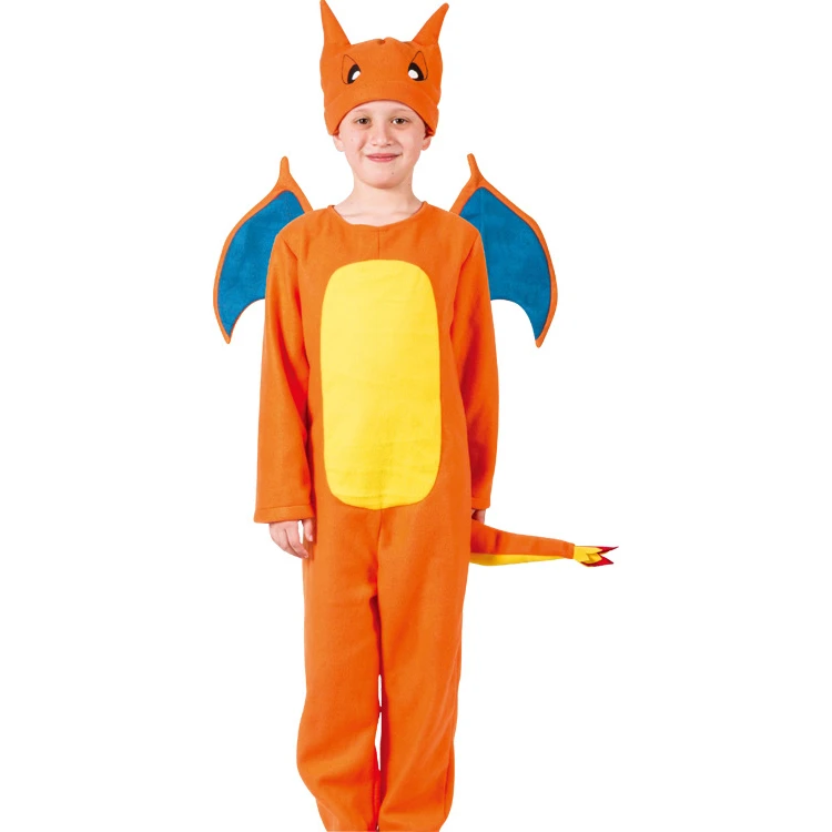 Dragon Charizard Cosplay Costume Onesies Kids Anime Role-Playing Halloween Party Children Christmas Gift