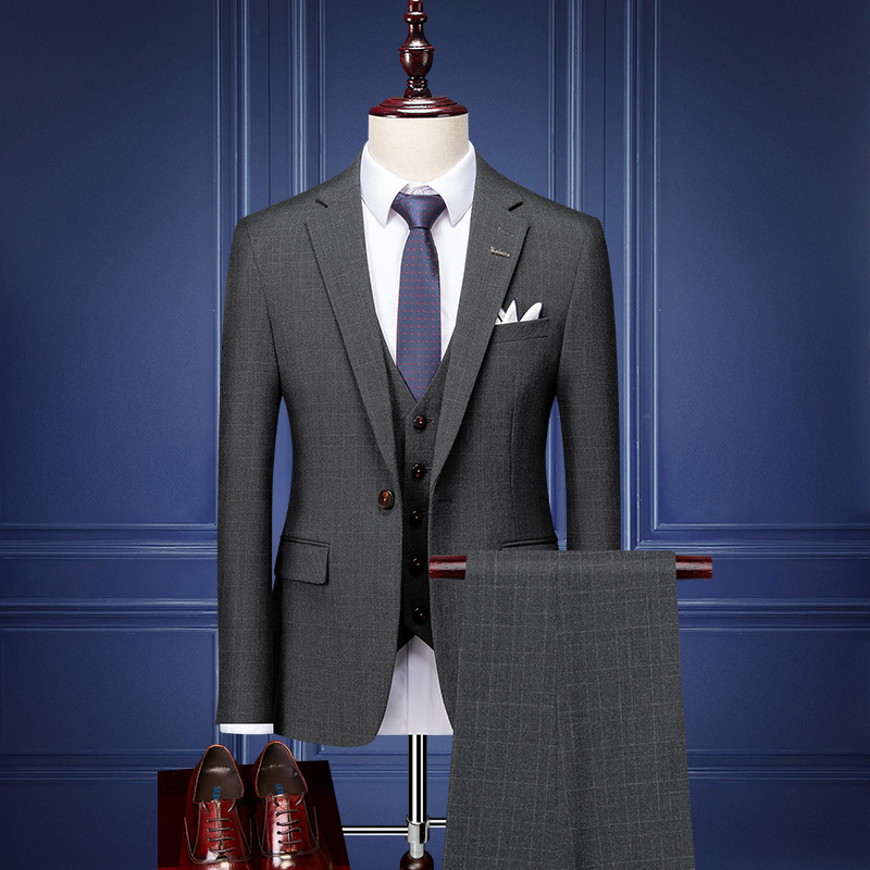 G1221Spring and autumn dark pattern suit groom jacket new men's simple casual