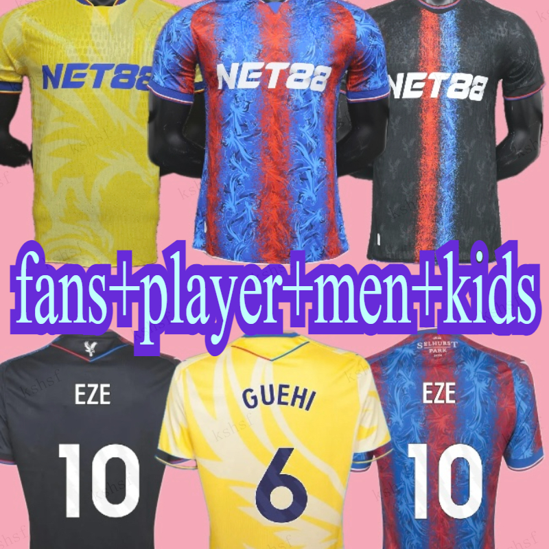 2024 2025 PaLaCes EZE Soccer Jerseys 24 25 KAMADA DOUCOURE GUEHI J.AYEW CrYsTalS MATETA maillots de foot EDOUARD SCHLUPP kids kits Player Football shirts 4b2