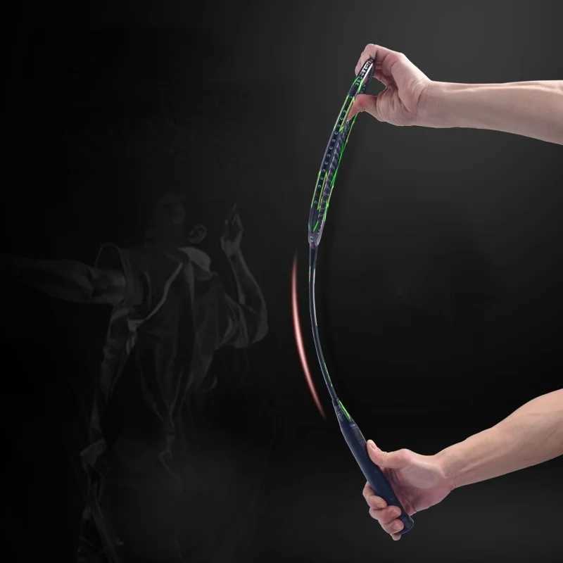 Professional 6U ultra light carbon fiber sports training racket string up to indoor and outdoor badminton racketsW241221