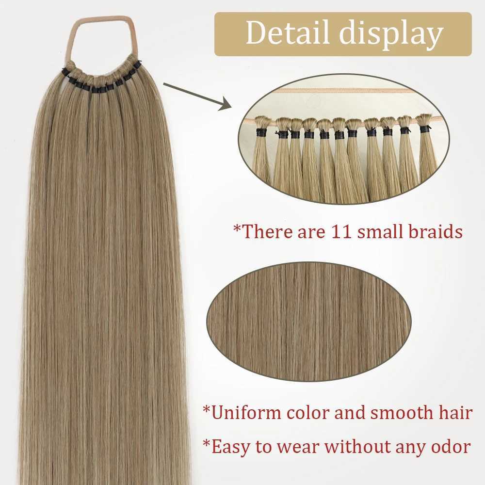 Ponytail For Women Synthetic Hair Extensions Long Straight False Horse Tails Fake Hairpiece 24 Inch For White Black WomanXJ241221