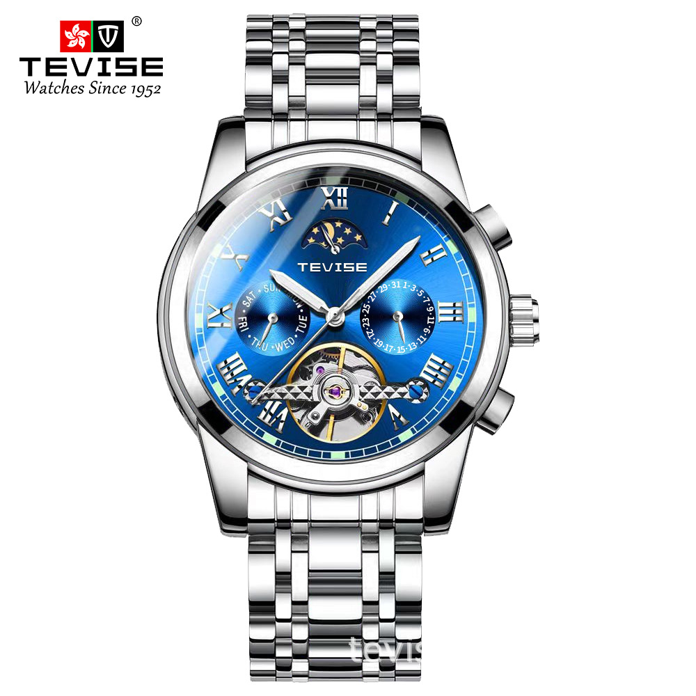Luxury Original Mechanical Watch For Men High-end Sports Watch Starry Moon Phase Watch Waterproof Night Light Tourbillon High-quality Mechanical Wrist