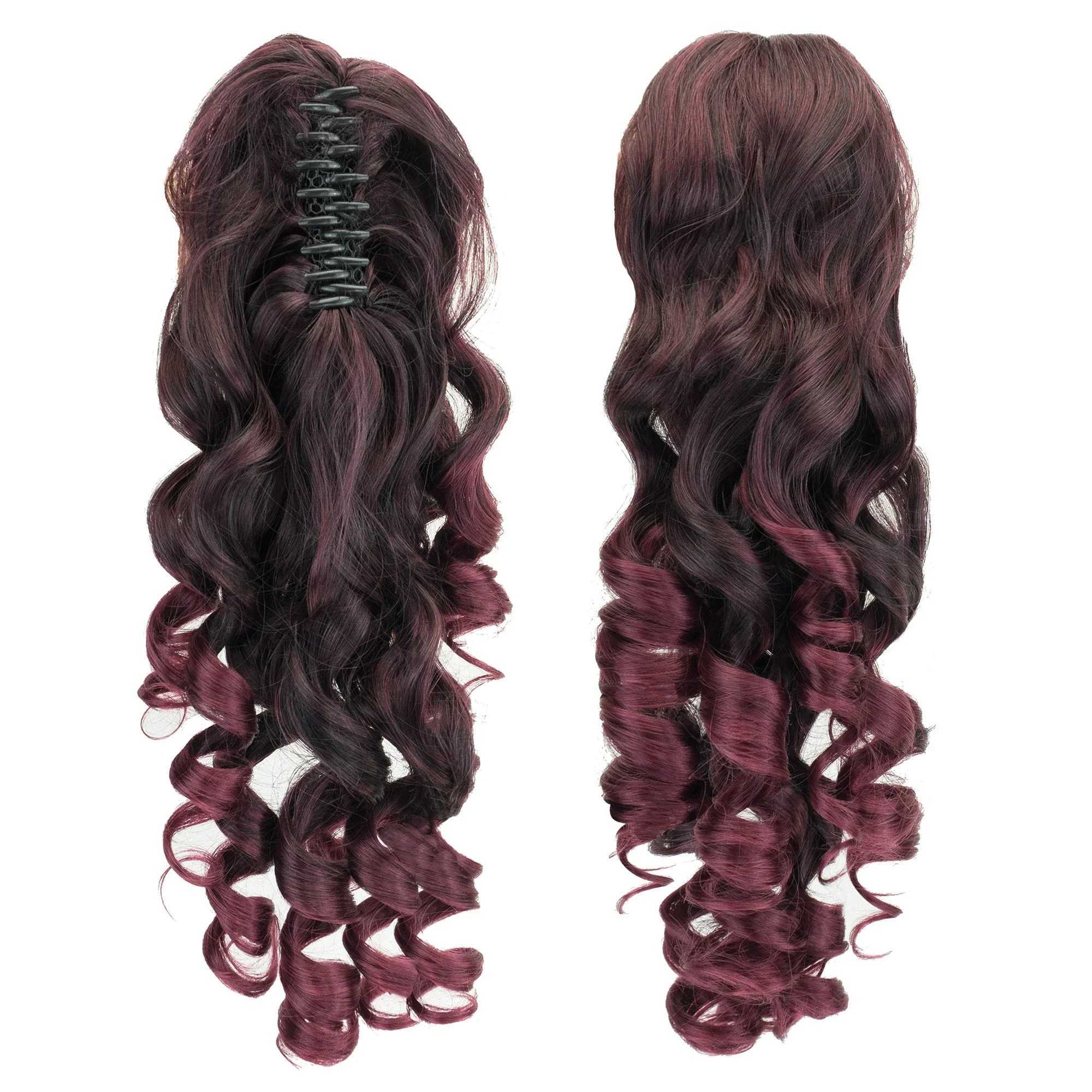 Long Black Curly Clip in Ponytails Hairpieces Claw Headwear Accessories Fake Pony Tail Hair Extensions PosticheXJ241221