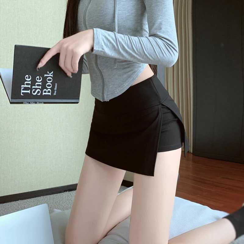 Women Tennis Skirt Stretchy Bodycon Skirt Shorts Athletic Skirts Crossover Breathable Athletic Running Leggings Mini SkirtXJ241221