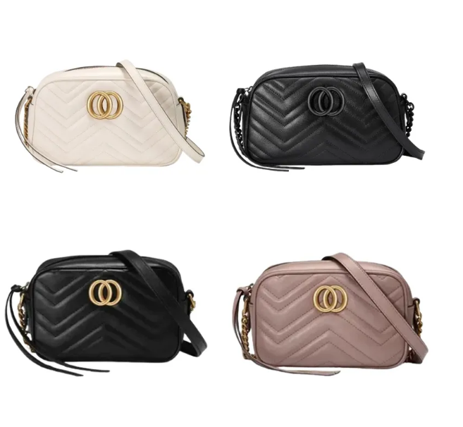 Luxury Designer Leather Crossbody Bag Camera Bag Women Purses Chain Bag Marmont Black Shoulder Bag High Quality Marmont Tote Bags Underarm Bag Velour Clutch Bag