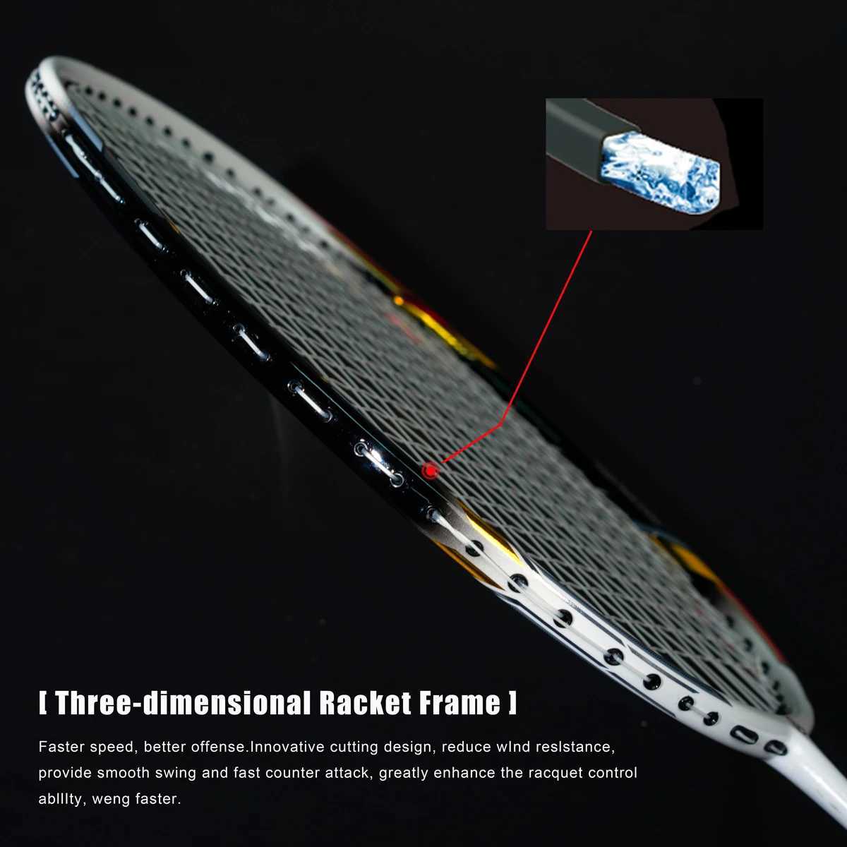 ALPSPORT 0U Air Elite Pro Badminton Racket - ultra light imported with original packaging locally shipped to the United States perfect for all skills 