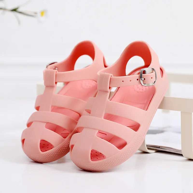 Sandals New Mini Brazil Roman Sandals Boys Girls Sandals Flox Jelly Shoes Sandals ChildrenS Shoes Roman Hollow Breathable Sandals H241217