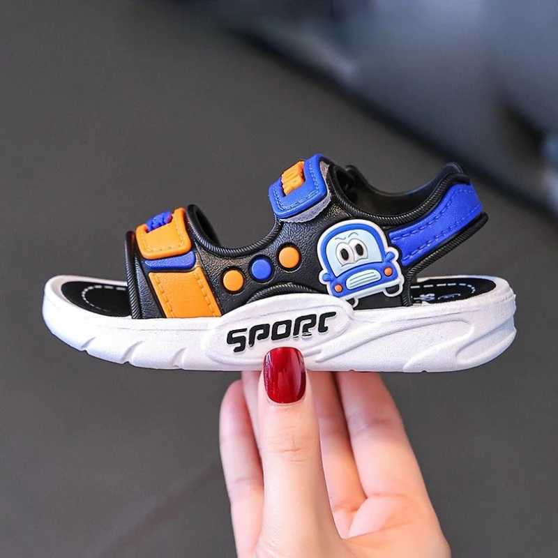Sneakers Summer Childrens Boys Sandals Cartoon Sports Baby Kids Shoes Boys Beach Shoes Soft Non-slip Casual Toddler Sandals H241221