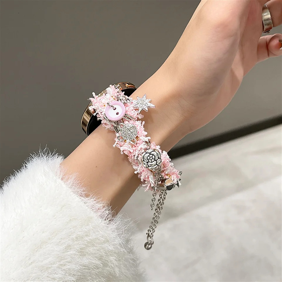 20mm 22mm Y2K Women Strap For 40mm 44mm 6/4 Classic Active 2 Jewelry Band 241220