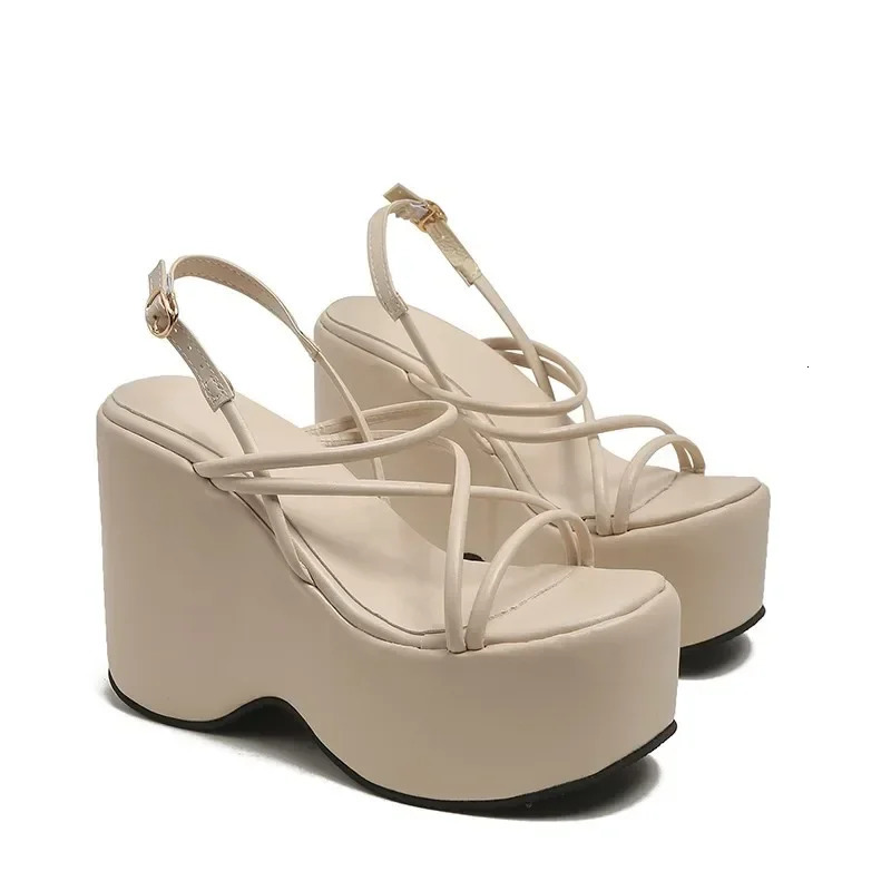 Platform Womans Sexy Sandals Shoes Punk Wedges High Heels Comfy Leisure Woman Shoes Sandalias 241220