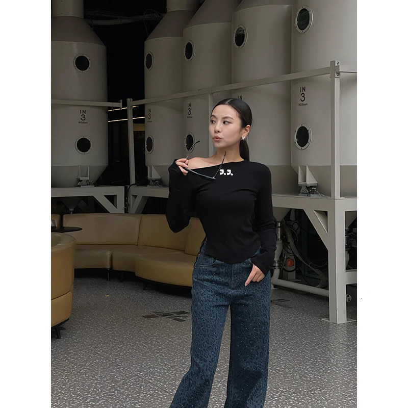 Womens Retro Wide Leg Baggy Blue Casual Denim Trouser Harajuku Aesthetic High Waist Loose Jeans Autumn Leopard Print Pant 241220