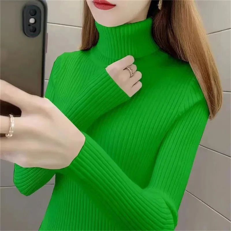 Women Turtleneck Winter Sweater Women Long Sleeve Knitted Women Sweaters And Pullovers Female Jumper Tricot Tops 241217