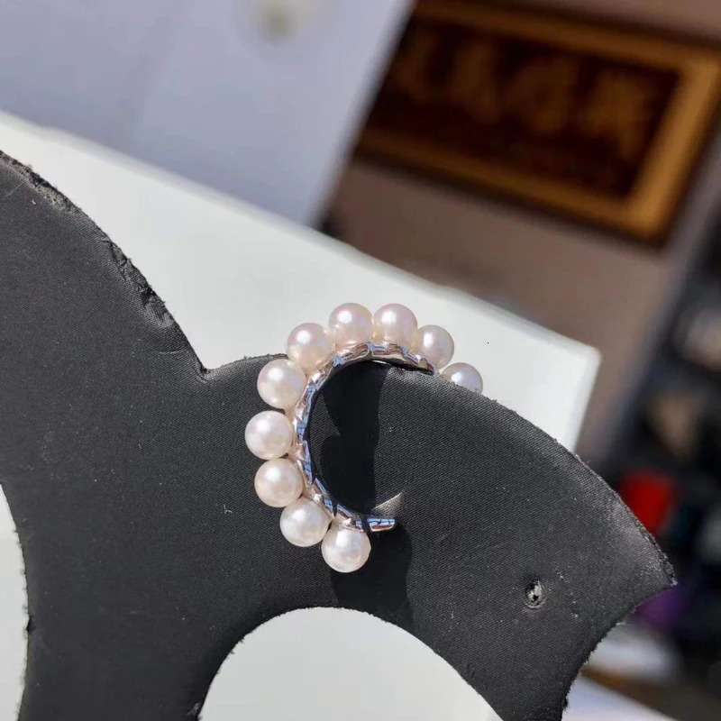925 sterling silver light elegant pearl earrings for women piercing small ear cuff wedding accessories high jewelry 241220