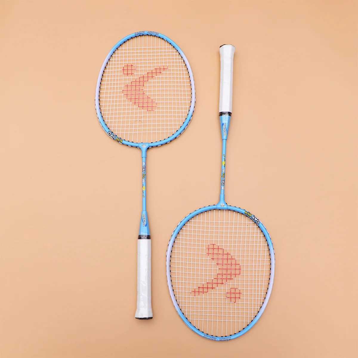Aluminum alloy badminton racket outdoor sports training set for children cartoon childrenW241221