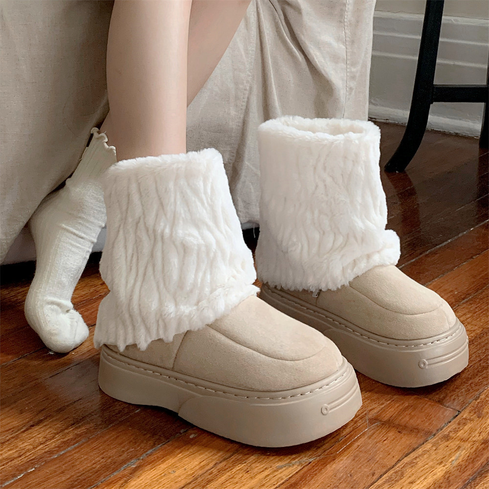 Slippers Boots Tazz Womens Boot Classic Ultra Mini Platform Booties Slides Women Mustard Chestnut Suede Winter