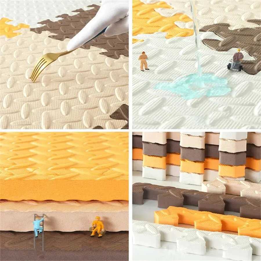 2.5CM thick 30 30 solid color baby room game mat carpet game activity gym mat puzzle environmental protection mat W241221