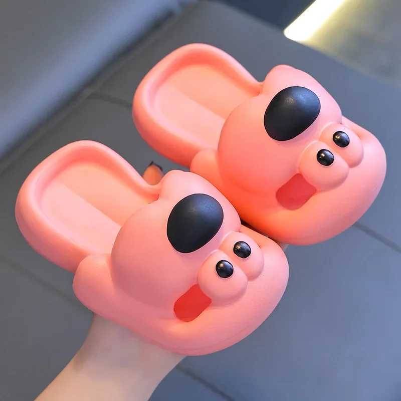 Slipper Cartoon puppy Childrens Slippers Baby Indoor Flip-Flops Boys and Girls Cute Bathroom Non-slip Sense of Cloud Sandals H241217