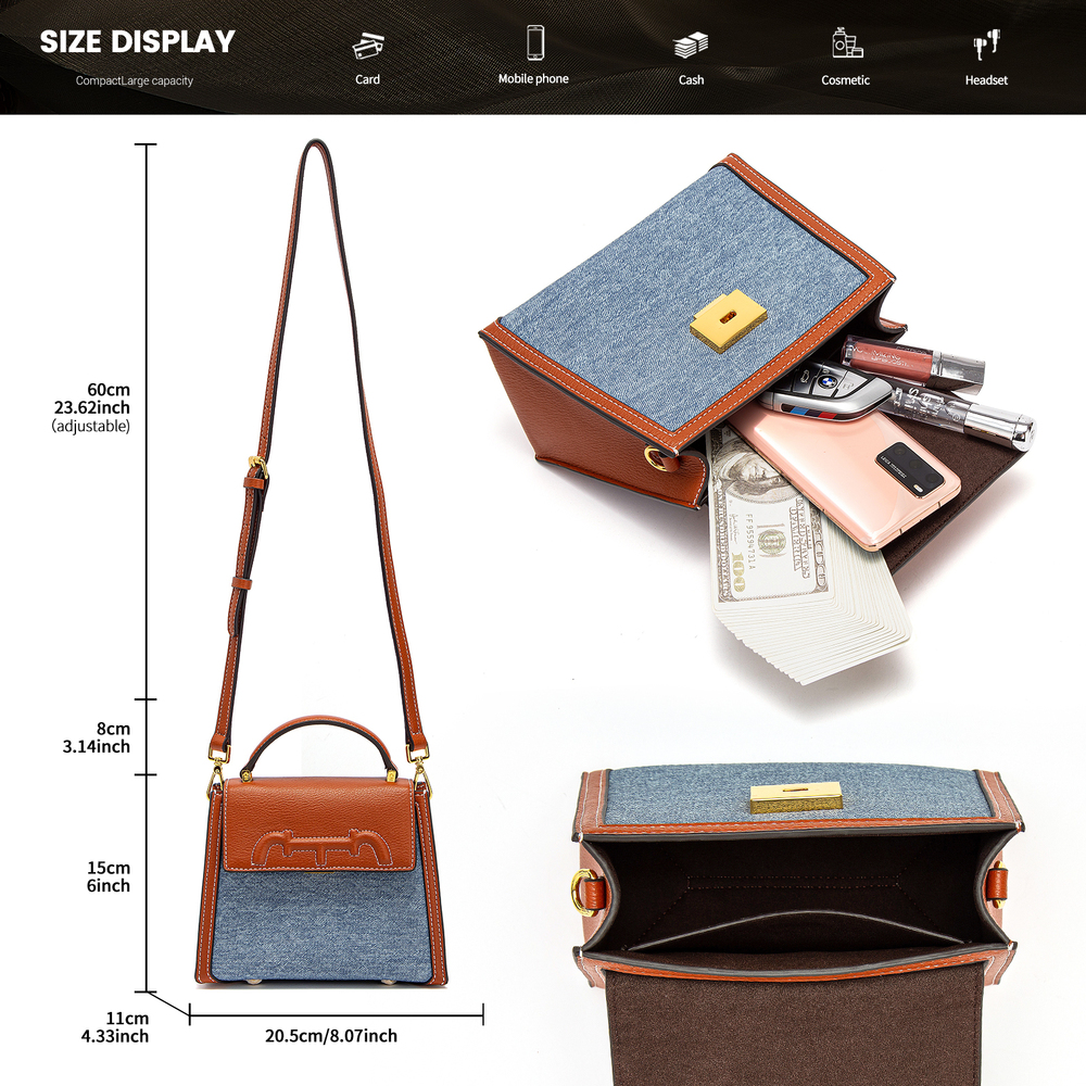 CHCH Crossbody Autumn/Winter Restoration Splicing Flip Small Square Bag Women's Handbag