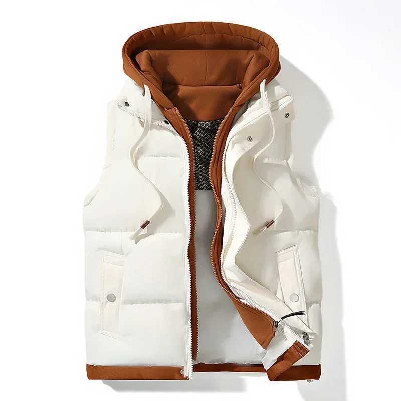 Down Cotton Vest Unisex Autumn and Winter Youth Fashion Brand Cotton Jacket Overalls Thickened Shoulder VestXJ241221