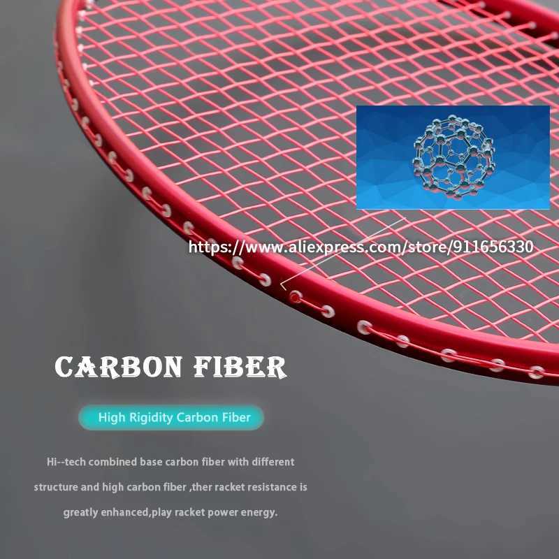 Training heavy-duty 00% carbon fiber badminton racket G4 high tension 34LBS professional 20G 50G 80G 20G attack racket bagW241221