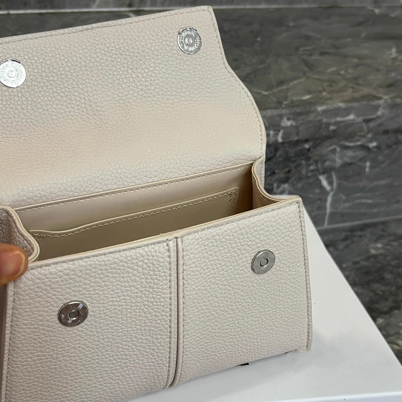 New Classic Women's Bag Designer Handbag and Wallet 2025 New PU Lychee Texture Lock Decoration Top Handle Small Shoulders
