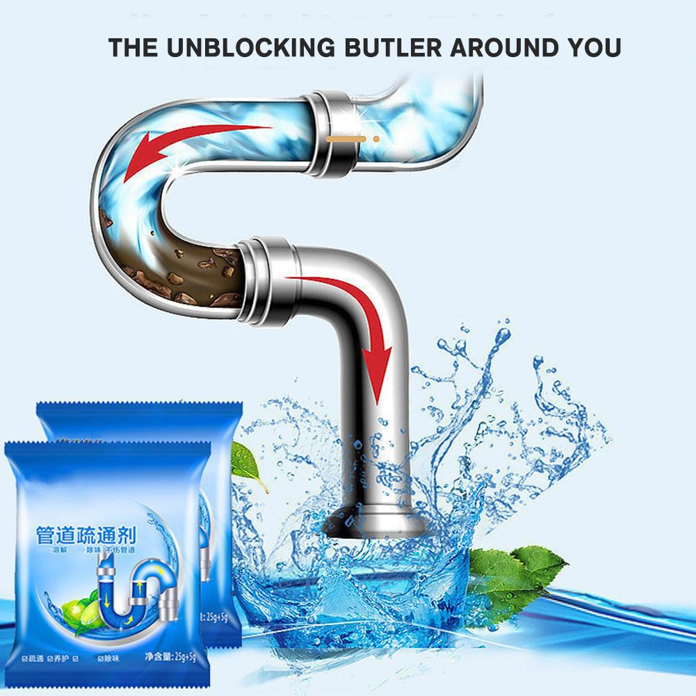Pipe Dredge Deodorant Magic Powder Drain Clog Remover Fast Foaming Pipe Cleaner Powder Dredge Agent for Kitchen Toilet Pipeline