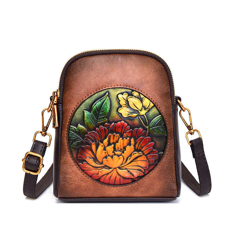 Light luxury fashionable Chinese ethnic style handbag women, versatile casual, suitable for middle-aged and elderly mothers, single shoulder diagonal 