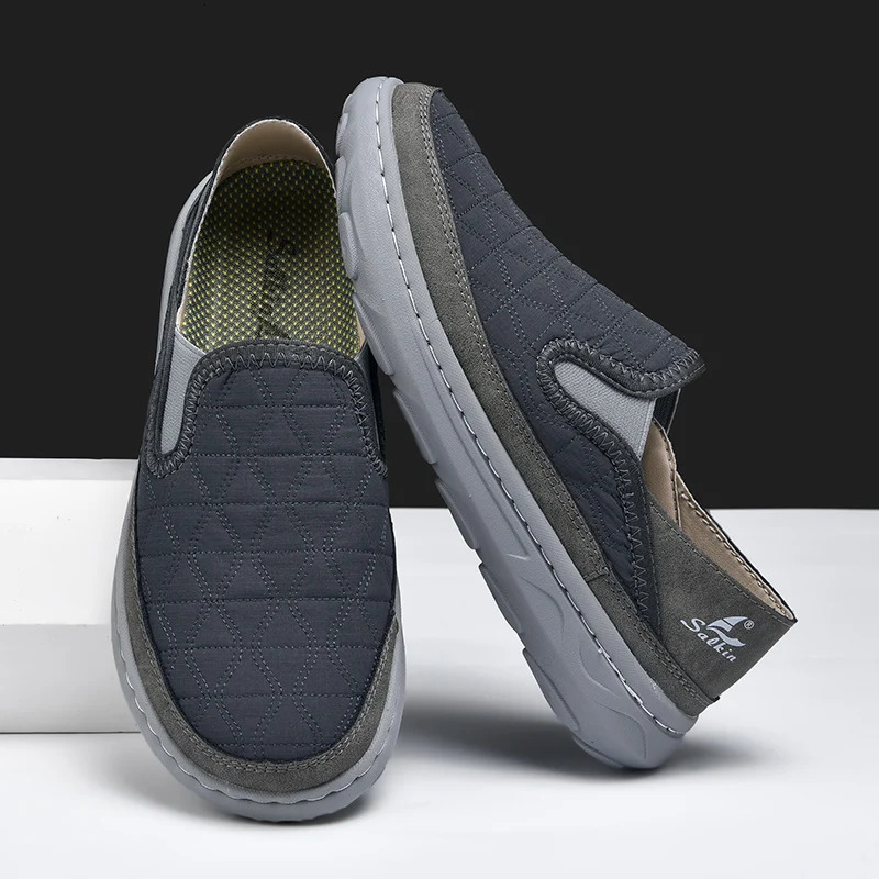 autumn breathable sports shoes mens casual shoes lightweight sliding boots mens outdoor shoes walking elastic sports shoes 241213