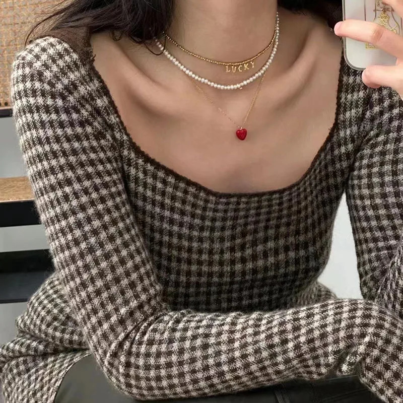 Meteoric effect heart necklaces for women red enamel heart necklaces for teenage girls cute kawaii jewelry 241220
