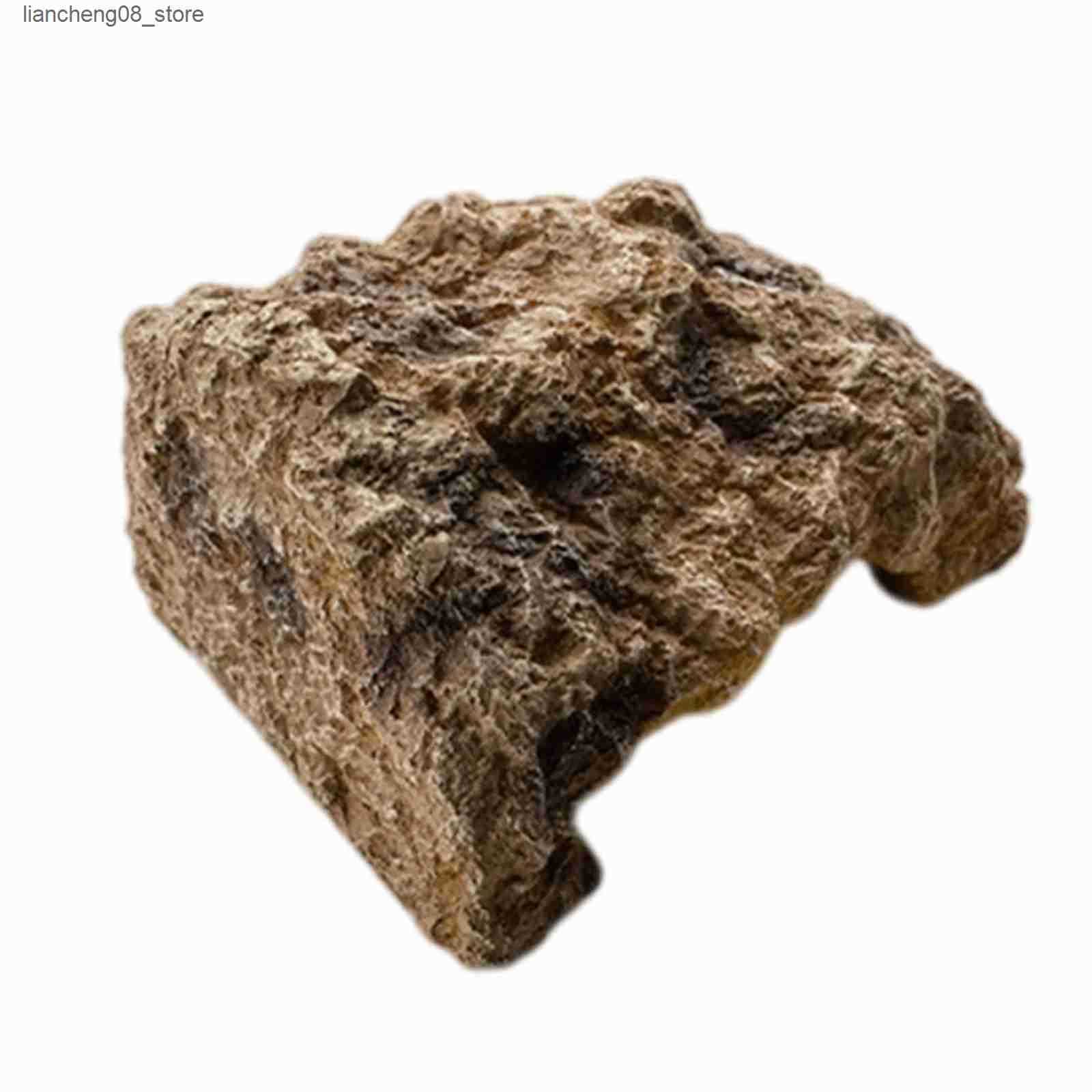 Other Pet Resin Reptile Hide Cave Decoration Lizard Snake Turtle Shelter Hide Rest Cave Aquarium Landscaping Decors L240910