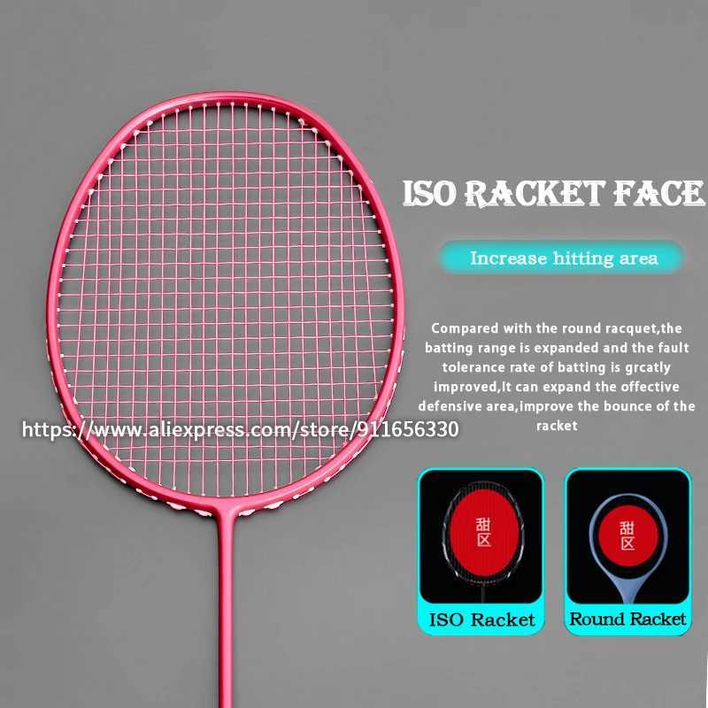 Training heavy-duty 00% carbon fiber badminton racket G4 high tension 34LBS professional 20G 50G 80G 20G attack racket bagW241221