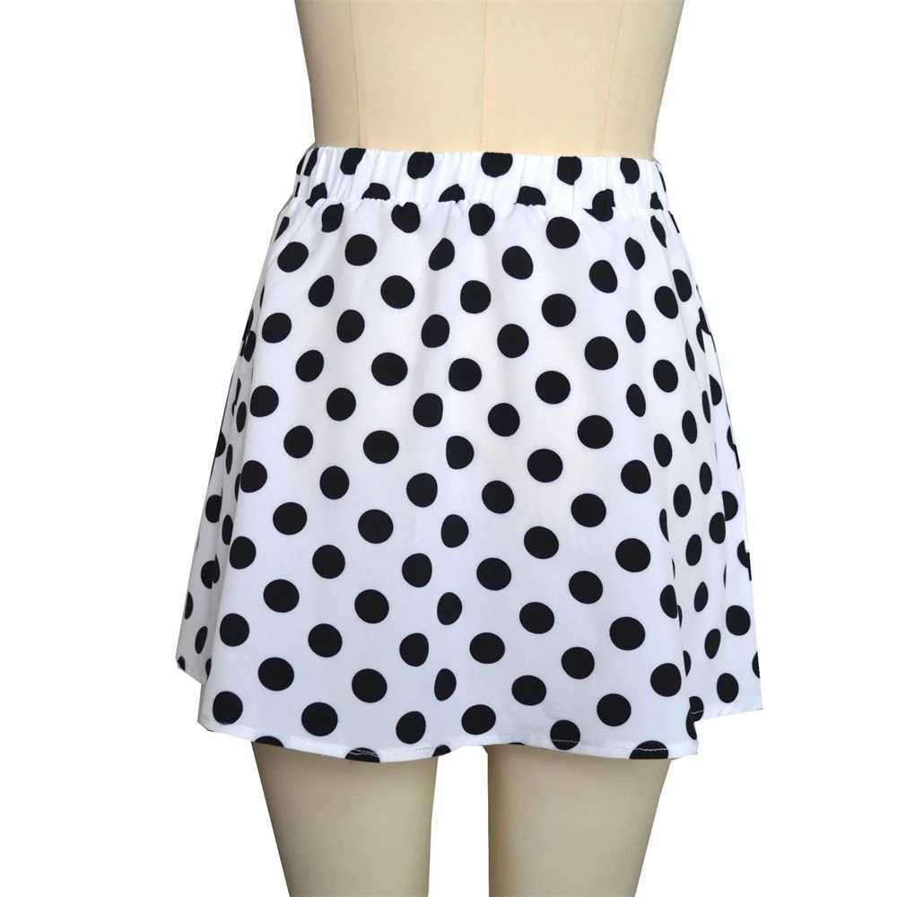Women Ladies Mini Girl Short Skirts Clothes Clothing Casual Polka Dot Leisure Print Red White Black Skirts Tutu SundressXJ241221
