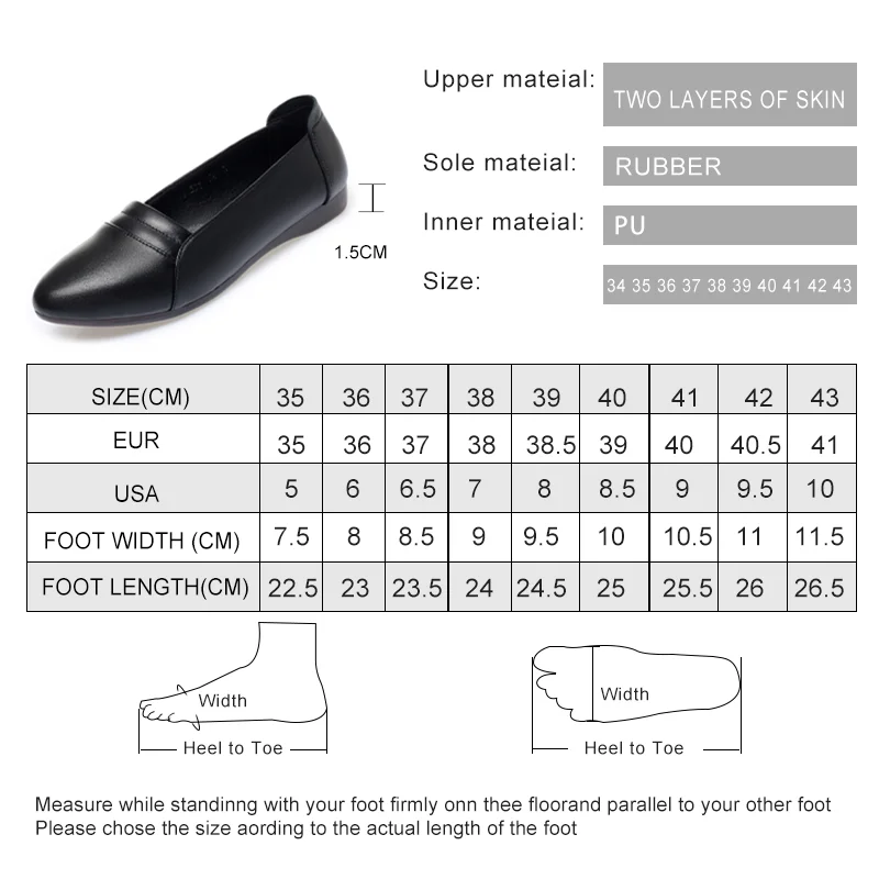 AIYUQI Mom Shoes Genuine Leather Flat Women Spring Shoes Non-slip Shallow Soft Sole Large Size Women's Shoes