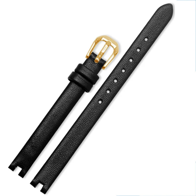Suitable for 1853 Special Notched Watch Strap Flamingo Series T003 Womens T003209A Cowhide Watch Chain Accessories 12mm 241220