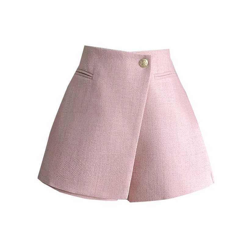 Korean Style Ladies Ele Tweed Shorts 2024 New Fashion Autumn Winter High Waist Woolen Shorts Skirts Women Casual Wool ShortsXJ241221