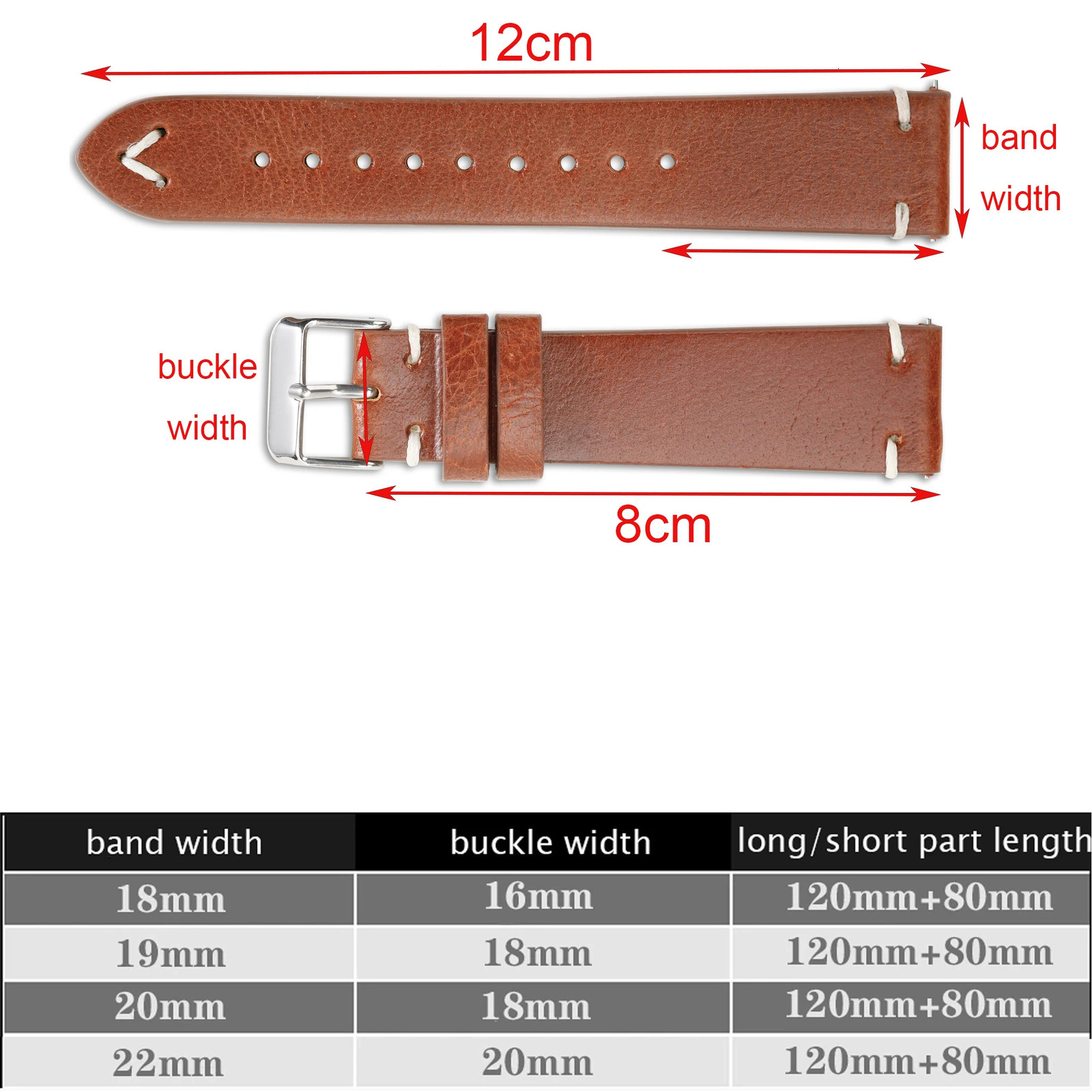 Oil Wax Leather Watch Strap 18mm 19mm 20mm 22mm Vintage Watch Band Black Blue Brown Available Handmade Watchband Accessories 241220
