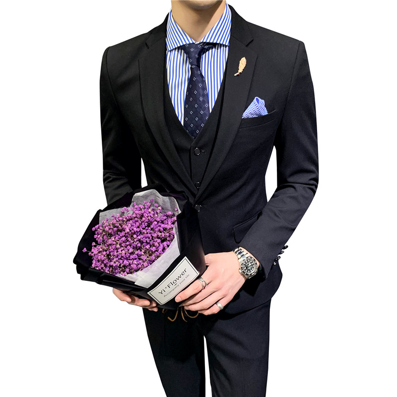 K12212025 new men's suits casual small suits men's Korean slim groom dress