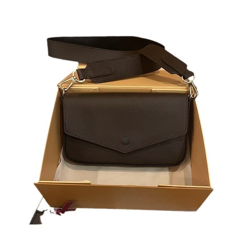 Fashion Designer Single Crossbody Women's Small Square Zero Wallet, Mobile Phone Bag, Wide Shoulder Strap Bag